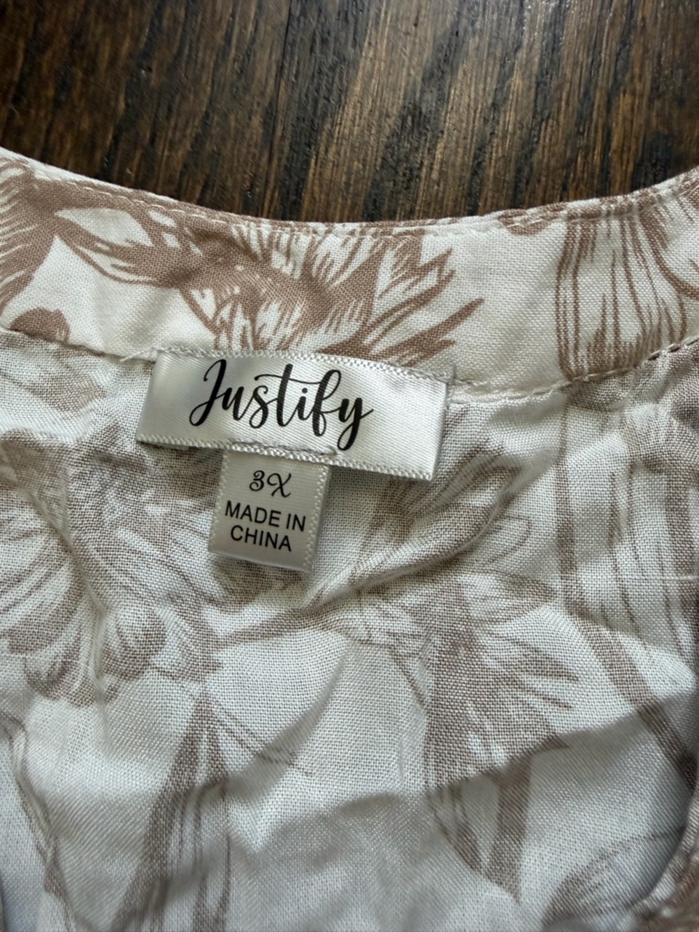 Justify Beige Floral Maxi Dress with Button Detail - Picture 4 of 7